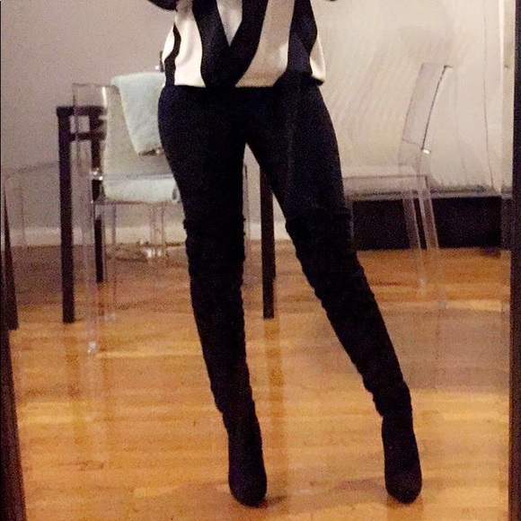 Thigh High Suede Boots - Picture 2 of 5